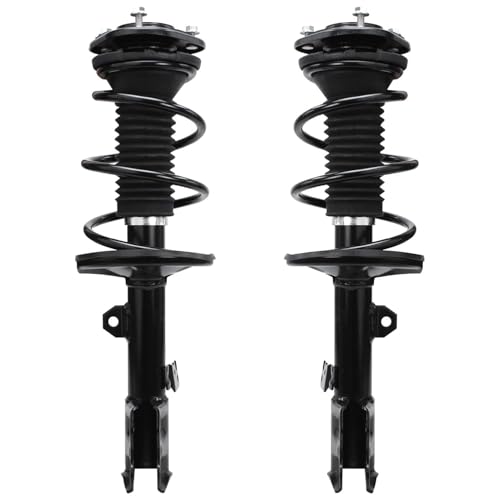 Image of Detroit Axle - 8pc Struts Kit for 2009-2013 Toyota Corolla [1.8L], 4 Front and Rear Struts with Coil Spring, Front 2 Knuckles and Wheel Hub Bearing Assembly 2 Sway Bars