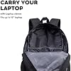 J World Oz Middle School Backpack for Kids. Cute Laptop Bookbag for Girls Boys, Black