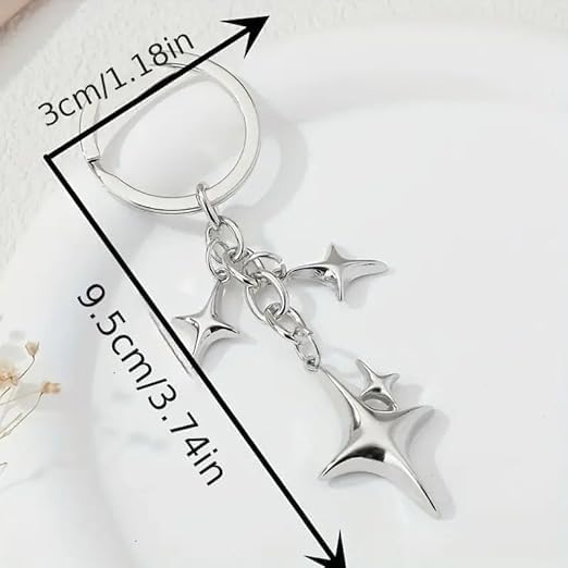 Cute Star Moon Keychain, Key Ring Purse Handbag Backpack Bag Charms Car Holder Convenient to Carry Decoration Small in Size - Image 4