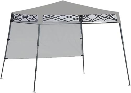 Garden Winds Custom Fit Replacement Canopy Top Cover and Sunshade Compatible with Quik Shade Go Hybrid Tangkula Pop Up Base 7' x 7', Canopy Top 6' X 6' - Classic Stone Slate Gray, Riplock 350