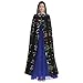 QHWLR Math Formula print Adult Decoration Cape Halloween hooded cape Fashion cosplay party witch costume