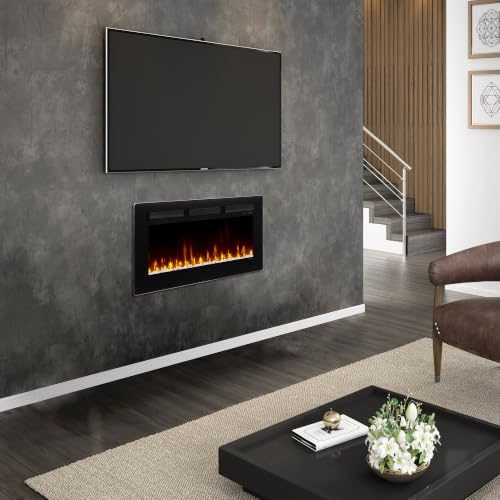 Dimplex Sierra 48 Inch Wall-Mount Linear Electric Fireplace - Black, 1400W