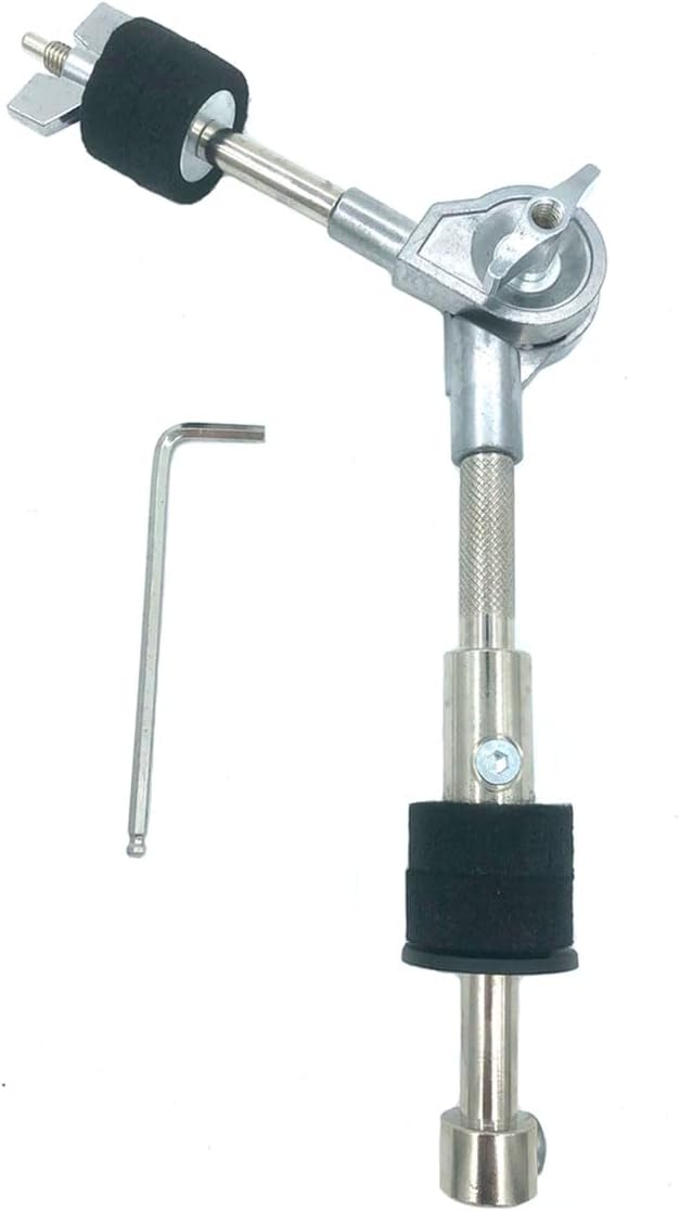 Cymbal Boom Arm Straight Cymbal Stacker Attachment Adjustable Cymbal Stacker Mount for 8mm Cymbal Splash Stand Tops Cymbal Rod Holder Percussion Accessories