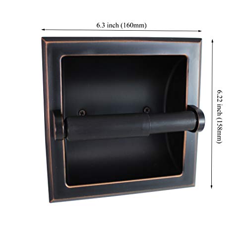 Fdh Formosa Design Hardware Wall Mounted Heavy Duty Recessed Toilet Paper Holder (Oil Rubbed Bronze) #TOP1