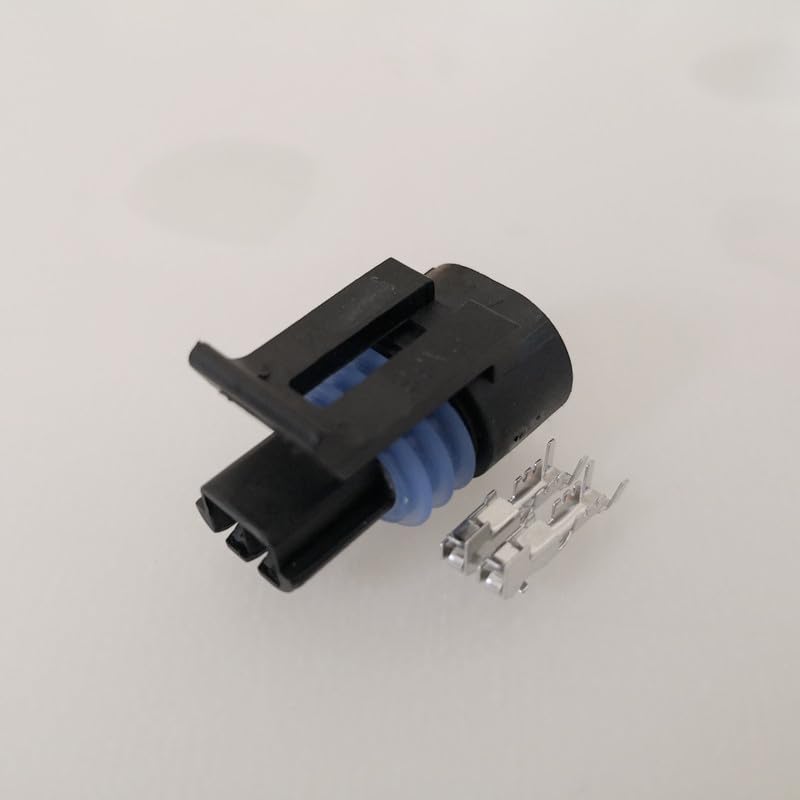 10pcs/lot 2 Pin/Way Manifold Intake Air Temp IAT MAT ACT Sensor Car Weatherproof Plug-in Connector Terminal for Delphi 12162197 - (Color Name: 100pcs)
