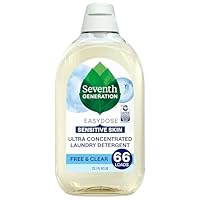 Seventh Generation EasyDose Laundry Detergent, Ultra Concentrated: 66 Loads, Free & Clear Designed for Sensitive Skin, 23.1 Fl Oz