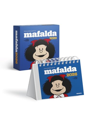 Mafalda 2026, Calendario Escritorio Azul CON CAJA (AGENDAS Y CALENDARIOS)