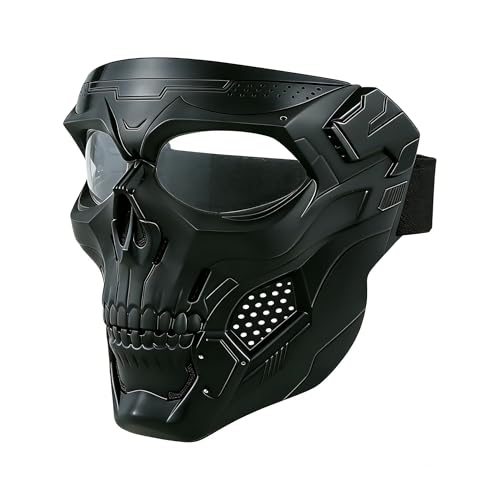 Airsoft Mask Full Face with HD Goggle Skull Skeleton Paintball