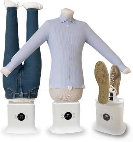 Eliminador de arrugas manos libres, máquina de planchado a vapor con aire y secado rápido en 8 minutos para camisas, pantalones y zapatos