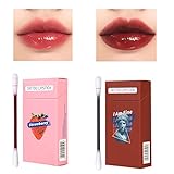 Tattoo Lipstick Befitery 40pcs 2 Farbe Lippenstift Wattestäbchen Lippenstift Wasserdichter Antihaft-Lippenstift