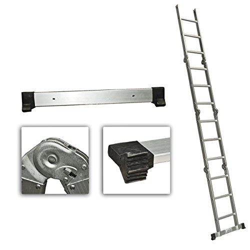 Best Choice Products Multi Purpose Aluminum Ladder Folding Step Ladder Extendable Heavy Duty
