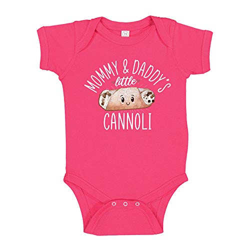 Image of Mommy and Daddy's Little Cannoli Baby Bodysuit One Piece or Toddler Shirt Cute Italian Baby Clothes