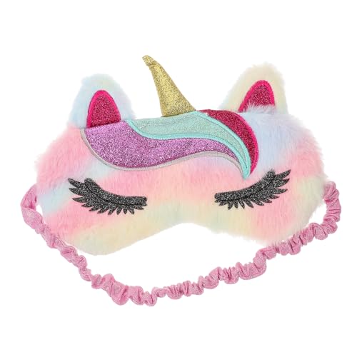 LOLIPPYY 可愛い独角獣アイマスク 遮光スリープマスク 旅行 室内 オフィス用 弾性ストラップ付き 快適装着 長睡眠サポート