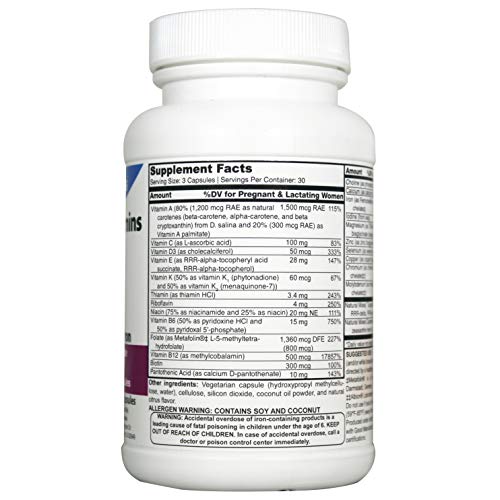 DrFormulas Prenatal Vitamins with DHA, EPA, Iron and Folic Acid/Methylfolate/Folate, Supports Baby Brain Development for Pregnant & Breastfeeding Women & Men, Multivitamin Supplement Capsules