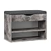 Produktbild RICOO Schuhbank mit Sitzfläche & Stauraum Aufklappbar 60x42x30cm Grau Pressholz, Schuhregal WM032-CF-A Schuhschrank mit Sitzbank Flur Bank mit Schuhablage Garderobenbank Sitzbänke & Truhen