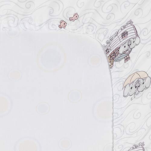 image for Precious Moments Noah’s Ark Fitted Crib Sheet 2 Pack for Baby Boy by
