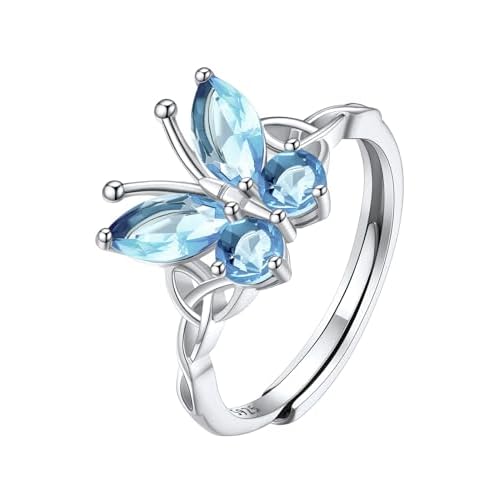 Custom4U Personalized 1-4 Birthstone Rings for Women Promise Rings for Her Sterling Silver Mothers Ring Customized Cubic Zirconia Stones Wedding/Valentine's Day/Mother's Day Jewelry Gift for