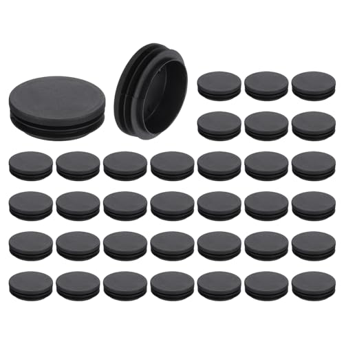 uxcell Round Plastic Plug,60mm(2.36") OD Furniture Leg Pipe Insert 36Pcs