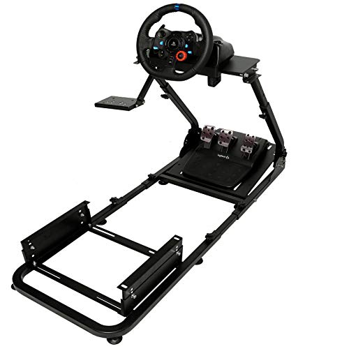 Marada Racing Wheel Stand Racing Simulator Steering Seat Compatible for T500, FANTEC, T3PA/TGT, G25, G37, G29/T300RS Wheel Pedals Not Included Racing Wheel Stand