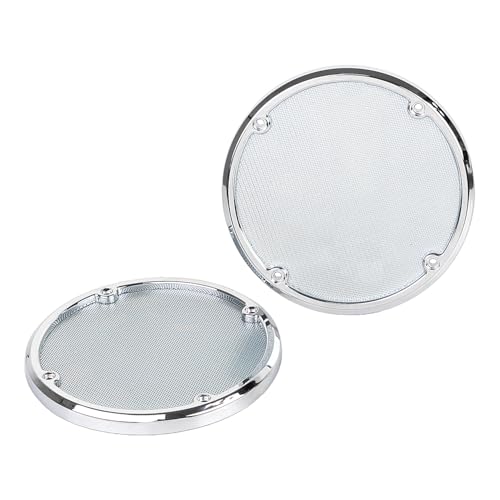 Image of Chrome Rear Speaker Mesh Cover for Harley Electra Glide FLHTCU /FLHTK Tri Glide Ultra FLHTCUTG Road Glide FLTRU 2014-2023