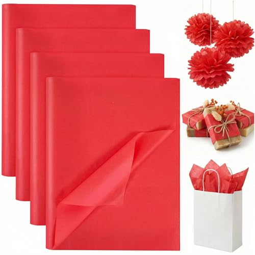 Image of Koogel 330 Sheets Red Tissue Paper, 14 X 10 inches