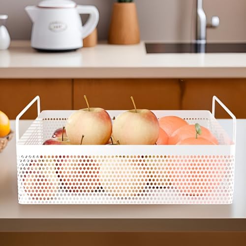 Image of flymore 1-Tier Metal Square Kitchen Rack Stand Organiser | Countertop Organizer Kitchen Bathroom Standing Rack | Spice, Oil, Masala, Cosmetic & Bathroom Vanity Storage Rack Shelf | Dark White