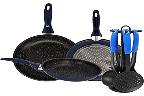 Santa Ana PK3405 Juego de 3 sartenes de Ø18, Ø20 y Ø24 cm, aptas para inducción + 6...