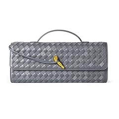 Slate Gray Woven Leather & Suede