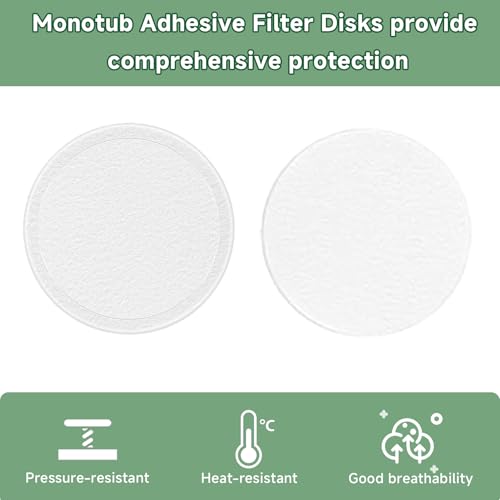 Image of 24-Pcs 3 inch Monotub Adhesive Filter Disks - 2mm Thick Monotub Filter Discs for Mushroom Growing Supplies - Replacement Filter Pads for Monotub Filters and Fruiting Chambers
