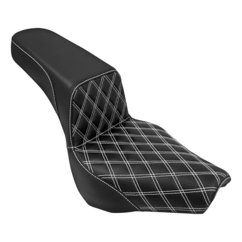 Selle de passager moto biplace anti-glisse en cuir PU noir pour Softail Street Bob 2018-2025