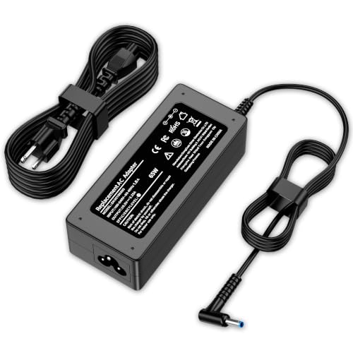 Image of 65W Laptop Charger Replacement for HP Laptop HP EliteBook Envy Pavilion ProBook Stream Chromebook Spectre, Blue Tip 4.5mm 19.5V 3.33A Computer Power Adapter