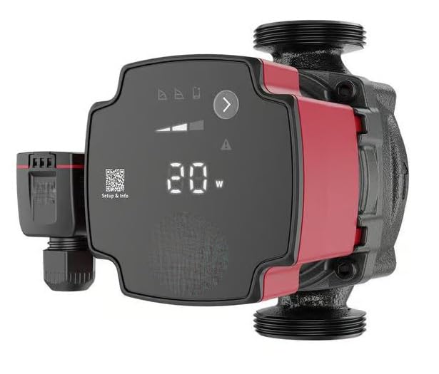 Grundfoss UPS4 GO 25-65 130 High Efficiency Central Heating Circulating Pump 240V 93074168, 1.5" Connections, Replaces UPS3 99199622