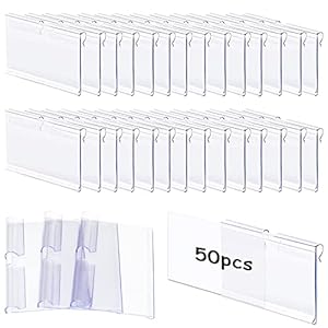 LBING Etikettenträger Transparent 50Stk Kunststoff