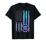 Solana Crypto Blockchain Solana Coin Distressed USA Flag T-Shirt