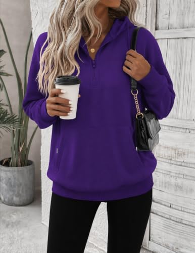 Image of Zeagoo Hoodies for Women Half Zip Up Oversized Sweatshirt Fall Clothes 2026