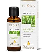 Flora Pureté Huile d'Aloe Vera 50 ml BioCosmos Huile végétale visage et corps Équilibrante et Restit...