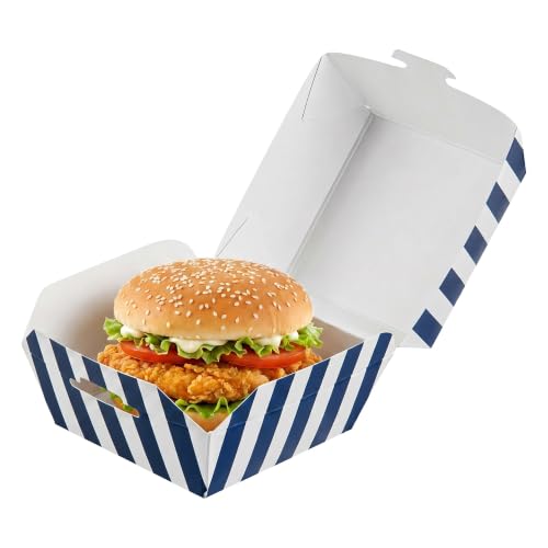 Restaurantware Blue and White Stripe Paper Slider Boxes, 2 1/2 In, 100 Ct by Restaurantware - Used condition - Image 6