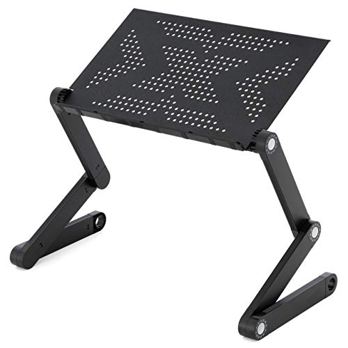 Laptoptisch Notebook-Ständer PC-Ablage Aluminiumlegierung Platte 42x28,cm schwarz Höhe und Neigungswinkel verstellbar Bettisch Beistelltisch Laptoptisch Notebook-Ständer PC-Ablage Aluminiumlegierung Platte 42x28,cm schwarz Höhe und Neigungswinkel verstellbar Bettisch Beistelltisch