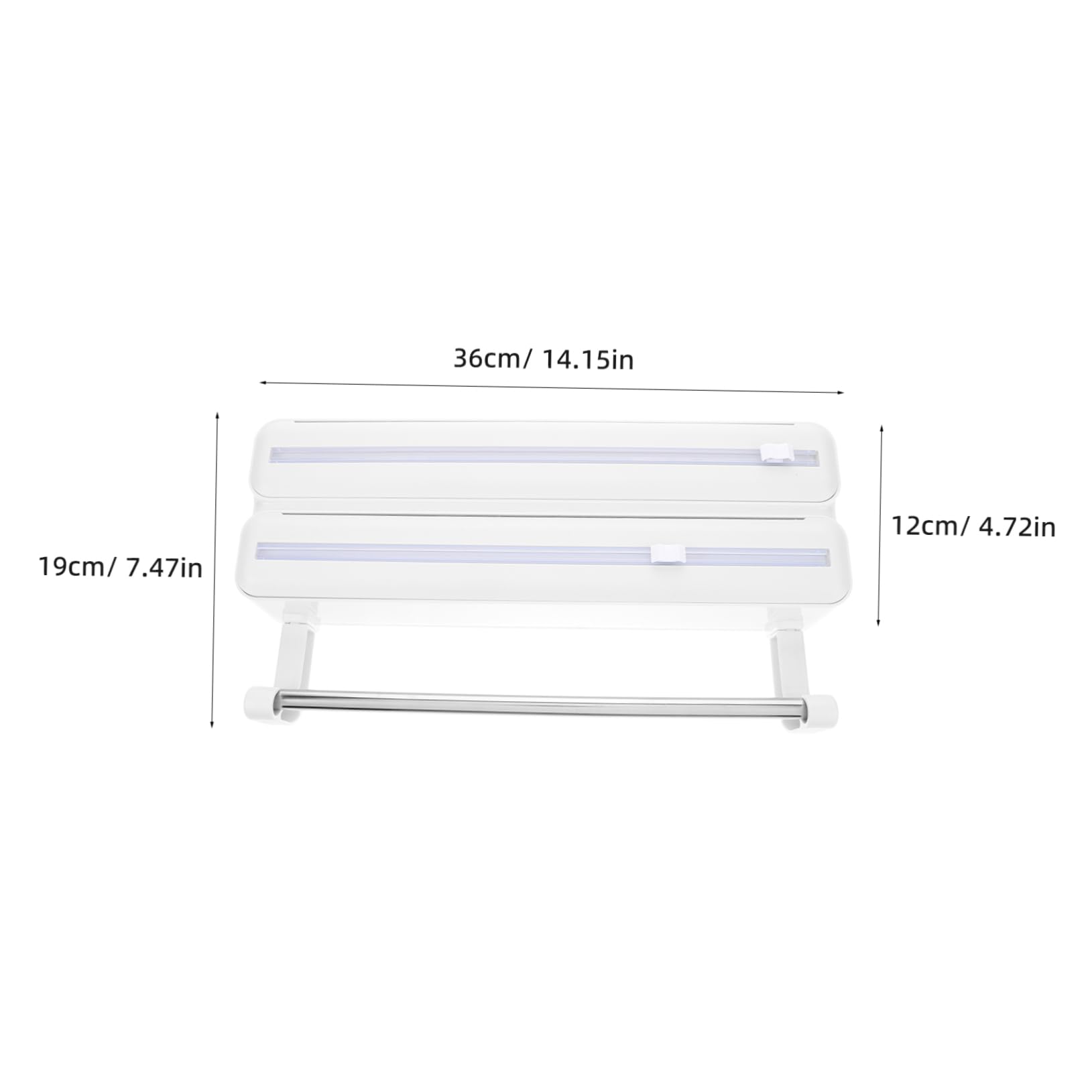 HEALLILY Plastic Wrap Cutter Holder Multifunctional Cling Film Industrial Wraps Foil Dispenser Kitchen Towel Organizer Abs