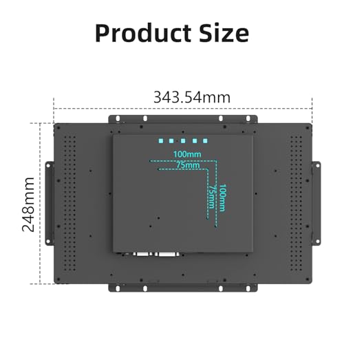 Image of 15.6 Inch Open Frame Touchscreen Monitor Surface is IP65 Waterproof 1920 x 1080 @ 60Hz TFT LCD IK08 Industrial Touch Screen Monitor 10 Finger Capacitive Touch