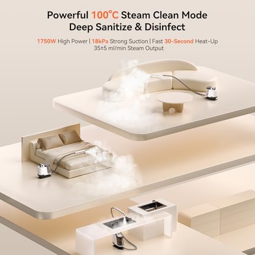 Uwant Y100 Steam Carpet Cleaner, Upholstery Cleaner Machine for Sofa, Couch — view 2