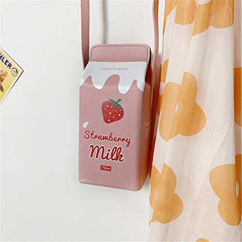 Women Fruits Banana Strawberry Milk Box Cross Body Purse Bag Women Phone Wallet Shoulder Bags3