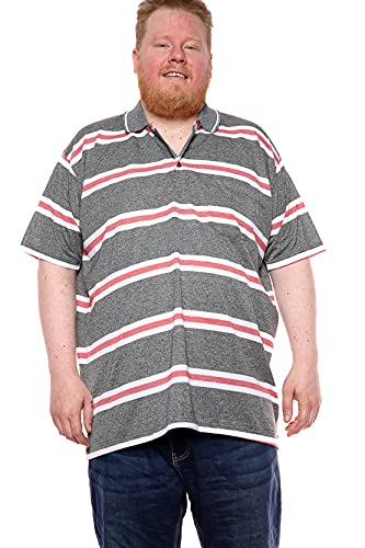 Polo rayé grande taille 2XL au 8XL pour homme à manches courtes