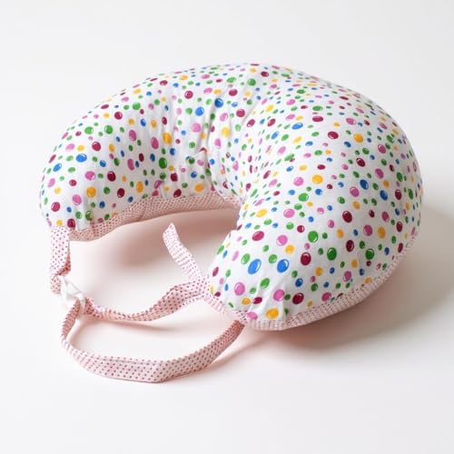 Image of VParents Multipurpose Baby Feeding Nursing Cum Maternity Pillow for New Born Cotton, Recommended for Maternity, Nursing, Medical Bluebell (Pink) 110252
