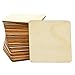 Unfinished Wood Pieces - 36-Pack Wooden Squares Cutout Tiles, Natural Rustic Craft Wood for Home Decoration, DIY Supplies, 4 x 4 inches