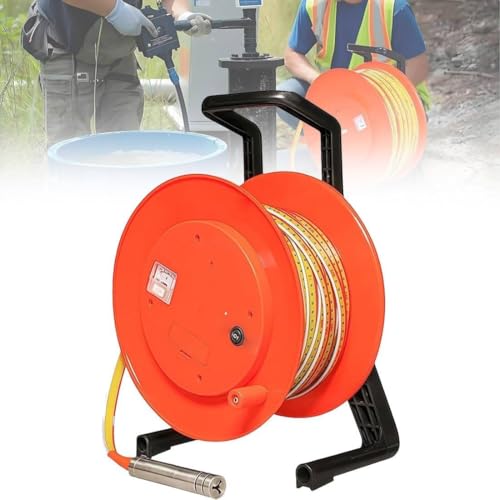 Image of Portable Deep Well Water Level Meter 10-300m Groundwater Level Measuring Device, Water Level Indicator with Fixed Probe and Steel Tape 20m (65ft)