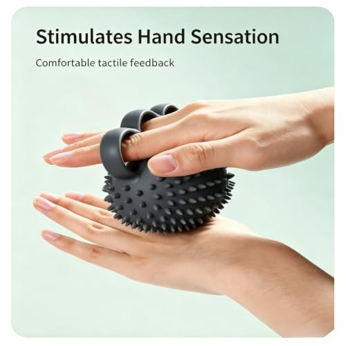 Image of Electric Hand Grip Strengthener Finger Exercise Ball, 3 Modes Vibration Therapy Ball with Magnetic Roller, Rechargeable Silicone Hand Squeeze Ball for Stroke Recovery, Arthritis, Carpal Tunnel & Stress Relief (1100mAh, 10Min Auto-Off)