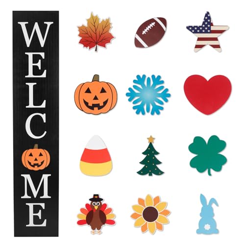 Interchangeable Welcome Sign for Front Porch- 45