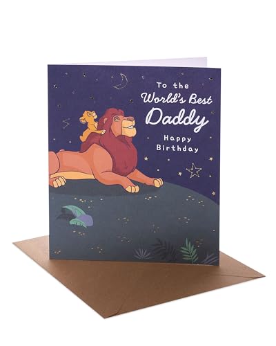UK Greetings | Disney The Lion King Birthday Card for Daddy | With Envelope