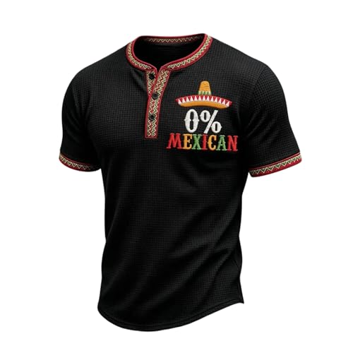 Chemise mexicaine homme décontractée pour été - Polo à manches courtes original